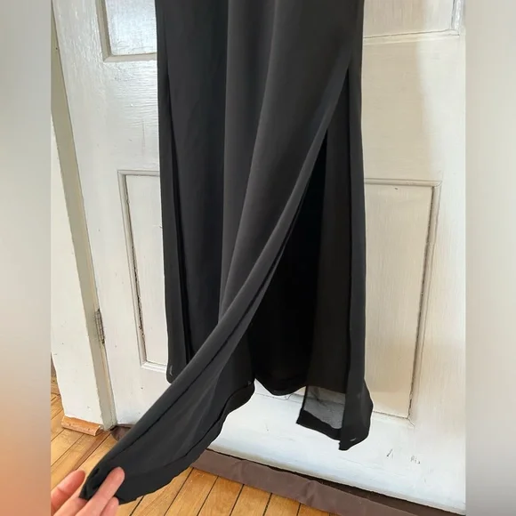 90’s Vintage Zum Zum Low Back Black Gown size XS - Picture 4 of 5